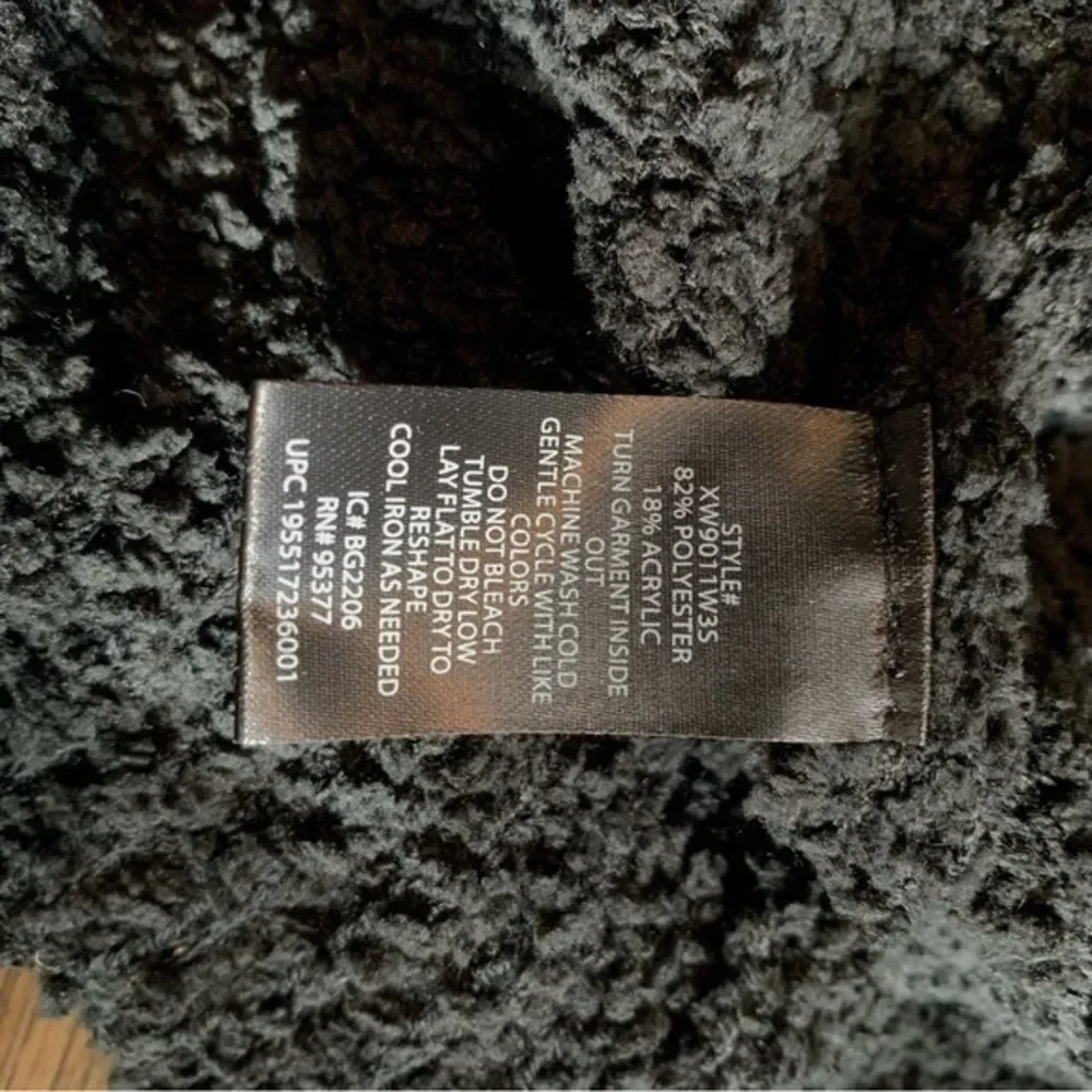 NWT Sanctuary Popcorn Cardi Chunky Knit Cozy Black Button Up Cardigan